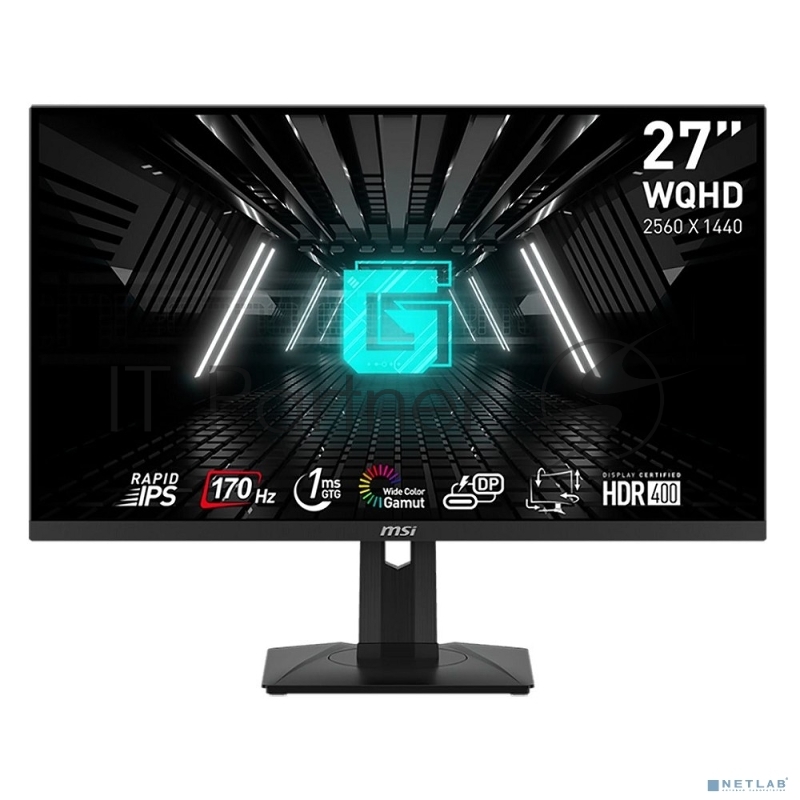 Монитор 27 MSI G274QPF E2, 2560x1440, IPS, 180Гц, 400 кд/м2, 2xHDMI, 1хDP, 1хType-С, черный, 1x3.5 мм, черный