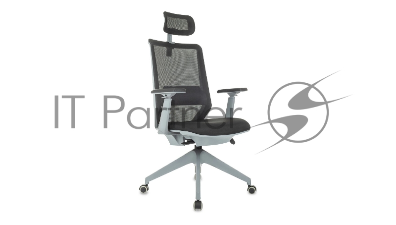 Кресло руководителя Бюрократ MC-G611NL-H черный Elastic-102 с подголов. крестов.4-луч. пластик пластик серый