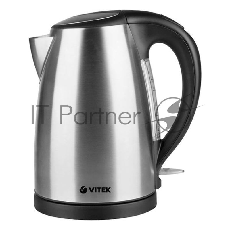 Чайник электрический Vitek VT-7002 1.8л. 2200Вт прозрачный/черный корпус: стекло/пластик