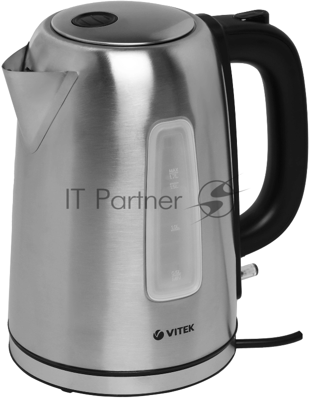 Чайник электрический Vitek VT-1137 1.7л. 2200Вт серебристый матовый корпус: металл