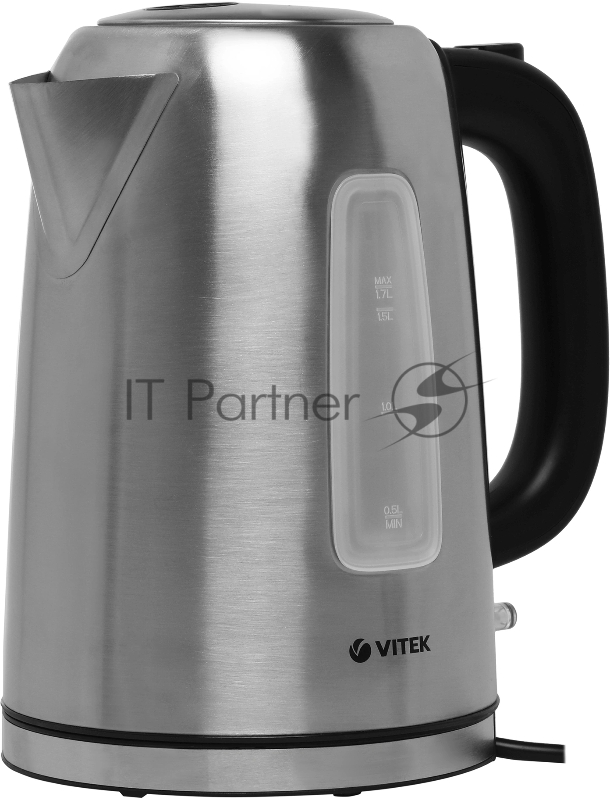 Чайник электрический Vitek VT-1137 1.7л. 2200Вт серебристый матовый корпус: металл