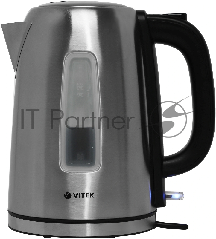 Чайник электрический Vitek VT-1137 1.7л. 2200Вт серебристый матовый корпус: металл