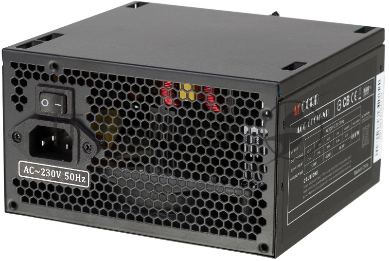 Блок питания Accord ACC-600W-NP, 600Вт, 120мм, черный
