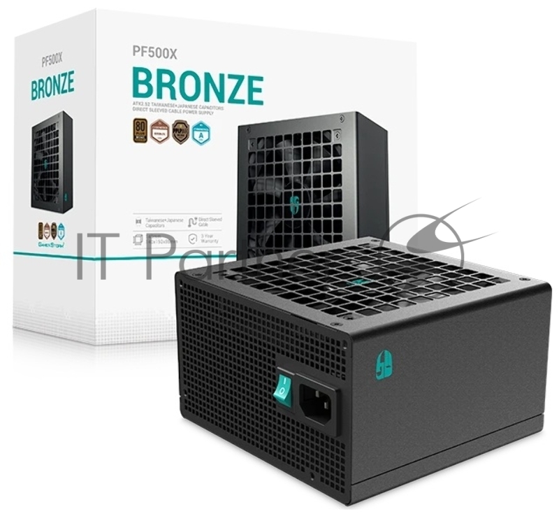 Блок питания Deepcool / GamerStorm PF500X 500W (ATX, 80+ Bronze, APFC, 20+4P, 2xPCIe 6+2P, 2хMolex, 6xSATA, 12cm fan) (R-PF500X-HD0B-WGEU)