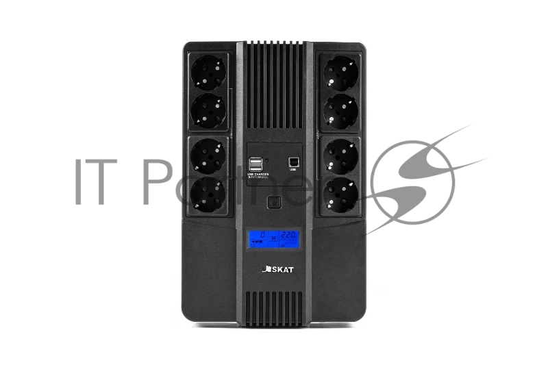 Источник бесперебойного питания Бастион SKAT-UPS 1000-AID-IN-1x9-8 600Вт 1000ВА черный