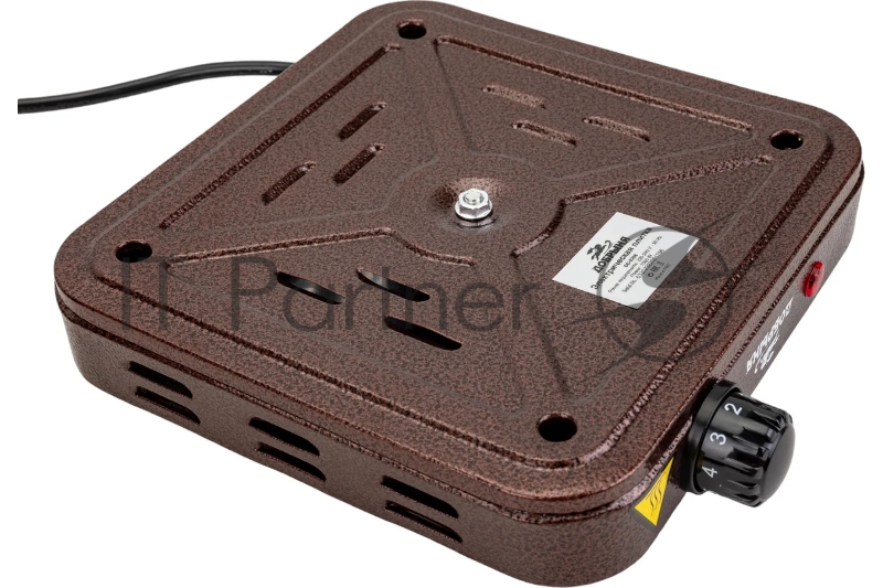 Плитка эл.(1 конф) Добрыня DO-2206 корич.(1000Вт) блин x12 Мощность: 1000 ВтНапряжение 220 В, 50 Гц5 режимов нагреваДиаметр конфорки: 15 смЗащита от перегреваСветовой индикатор работыРезиновые ножки