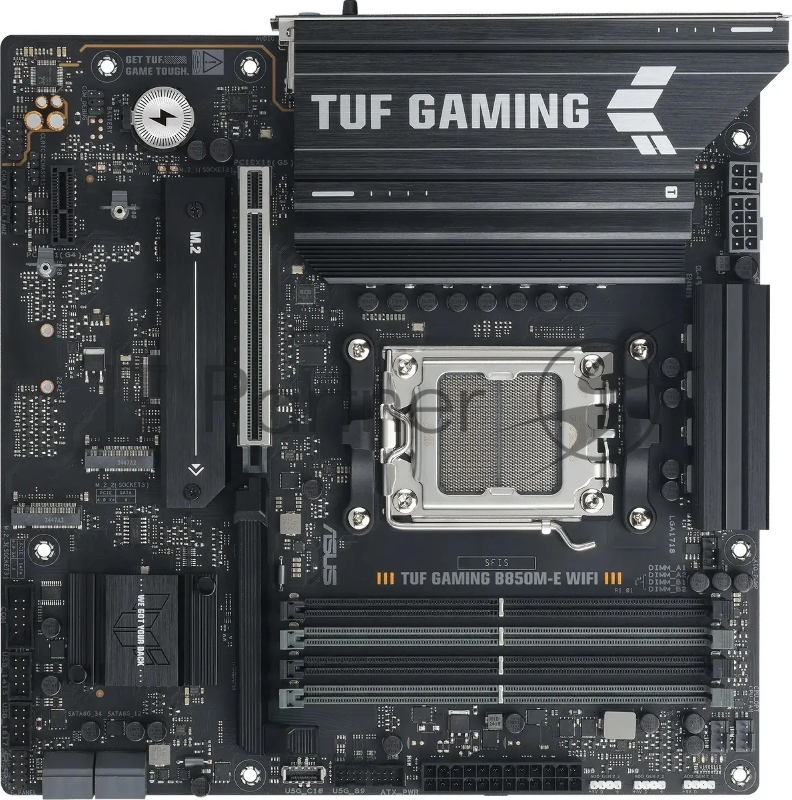 Материнская плата Asus TUF GAMING B850M-E WIFI SocketAM5 AMD B850 4xDDR5 mATX AC`97 8ch(7.1) 2.5Gg RAID+HDMI+DP
