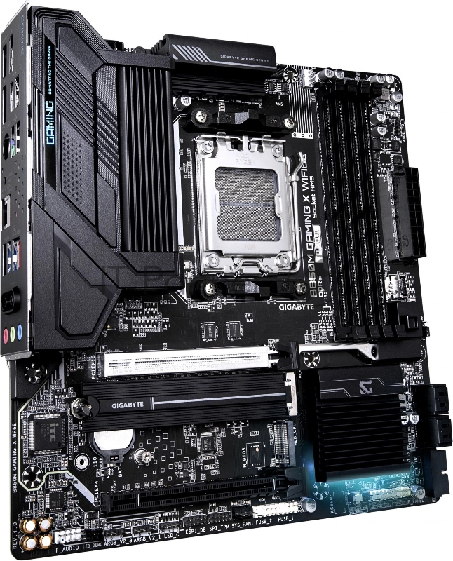 Материнская плата Gigabyte B850M GAMING X WIFI6E/WF6E, Socket AM5, AMD B850, 4xDDR5, 4xSATA, 2xM.2, 1xPCI-E 5.0 x16, 1xPCI-E 3.0 x4, 1xHDMI, 2xDP, 1x 2.5Gb LAN, 1xUSB-C 3.2 Gen 2, 1xUSB-A 3.2 Gen 2, 2xUSB-A 3.2 Gen 1, 4xUSB-A 2.0, 3x3.5 мм, 7.1, Micr