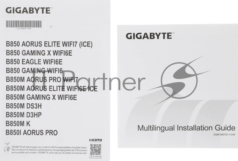 Материнская плата Gigabyte B850M GAMING X WIFI6E/WF6E, Socket AM5, AMD B850, 4xDDR5, 4xSATA, 2xM.2, 1xPCI-E 5.0 x16, 1xPCI-E 3.0 x4, 1xHDMI, 2xDP, 1x 2.5Gb LAN, 1xUSB-C 3.2 Gen 2, 1xUSB-A 3.2 Gen 2, 2xUSB-A 3.2 Gen 1, 4xUSB-A 2.0, 3x3.5 мм, 7.1, Micr