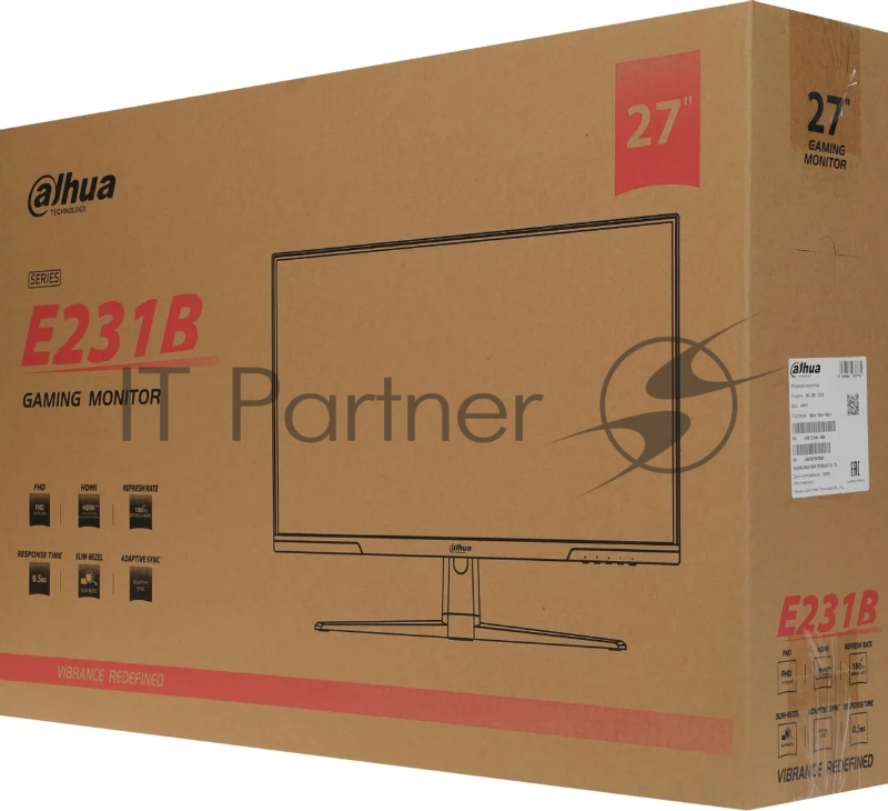 Монитор Dahua 27 DHI-LM27-E231B черный IPS LED 0.5ms 16:9 HDMI матовая 1000:1 300cd 178гр/178гр 1920x1080 180Hz DP FHD 3.55кг