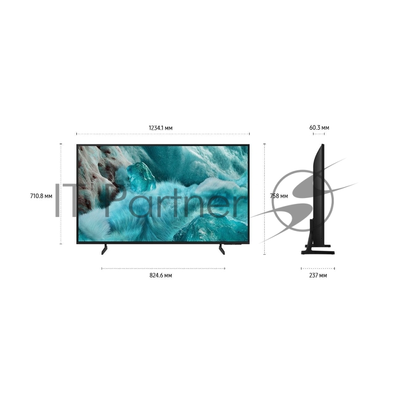 Телевизор QLED Samsung 55 QE55Q7FAAUXRU Q черный 4K Ultra HD 100Hz DVB-T2 DVB-C DVB-S2 USB WiFi Smart TV