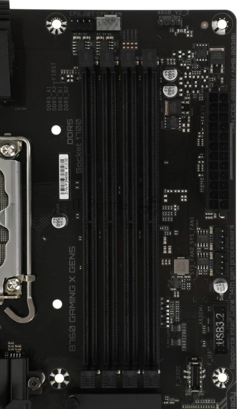 Материнская плата Gigabyte B760 GAMING X GEN5 Soc-1700 Intel B760 4xDDR5 ATX AC`97 8ch(7.1) 2.5Gg RAID+HDMI+DP