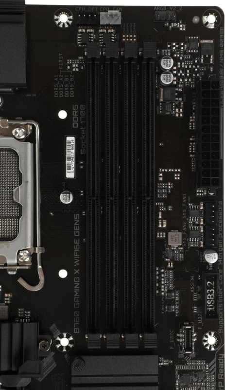 Материнская плата Gigabyte B760 G X WF6E GEN5 Soc-1700 Intel B760 4xDDR5 ATX AC`97 8ch(7.1) 2.5Gg RAID+HDMI+DP