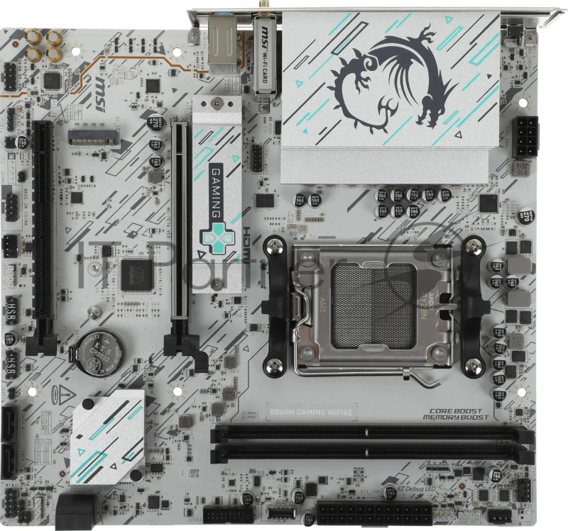 Материнская плата MSI B840M GAMING WIFI6E SocketAM5 AMD B840 2xDDR5 mATX AC`97 8ch(7.1) 2.5Gg RAID+HDMI+DP