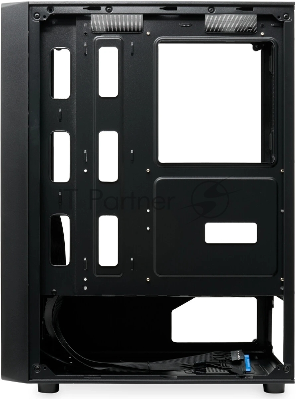 Корпус без блока питания HSPD M530, Mesh Mid Tower, Black, TG, 0.4 SPCC, no fans ATX, mATX, mITX 155/290/200mm 2x2.5, 2x3.5, 7xPCI 1xUSB-A 3.0, 2xUSB-A 1.0 335x193x445mm