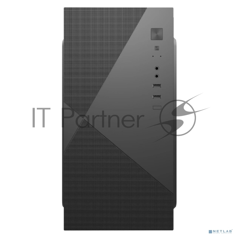 Корпус с блоком питания 450Вт. Case Forza mATX, 450W, 2xUSB2.0, Black, w/o FAN, 8 cm fan PSU, power cord