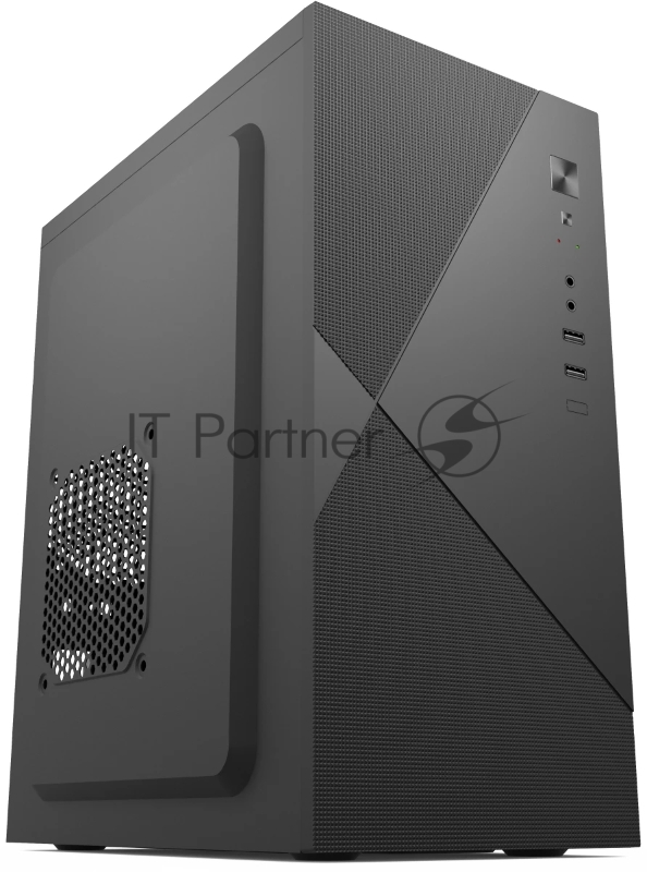 Корпус с блоком питания 450Вт. Case Forza mATX, 450W, 2xUSB2.0, Black, w/o FAN, 8 cm fan PSU, power cord