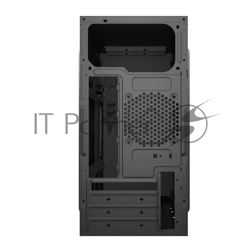 Корпус с блоком питания 450Вт. Case Forza mATX, 450W, 2xUSB2.0, Black, w/o FAN, 8 cm fan PSU, power cord