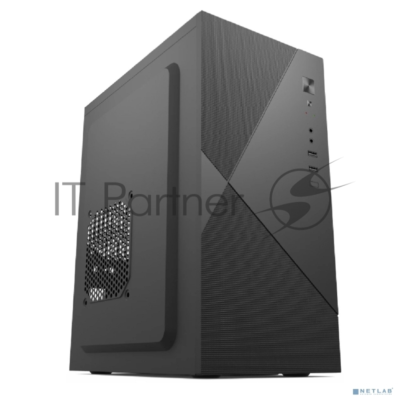 Корпус с блоком питания 450Вт. Case Forza mATX, 450W, 2xUSB2.0, Black, w/o FAN, 8 cm fan PSU, power cord