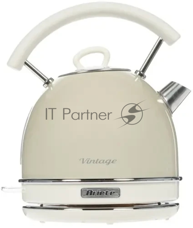 Чайник Ariete Vintage 2877/03 электрический. Мощность 2000 Вт, объем 1.7 л, цвет бежевый (6/48)