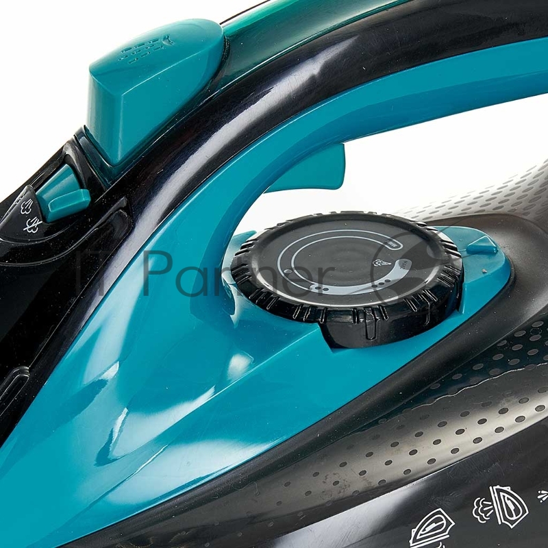 Утюг DELTA LUX DE-3000 черный с бирюзовым