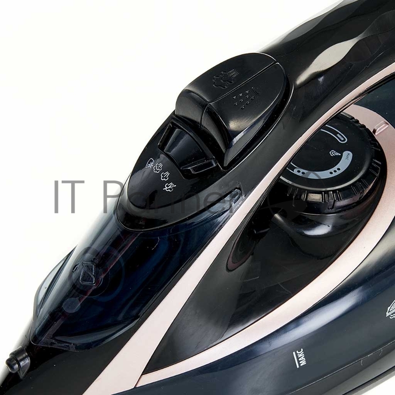 Утюг DELTA LUX DE-3001 черный с бронзовым