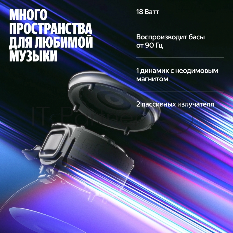 Умная колонка Яндекс Станция Мини 3 Про с Алисой, Zigbee, черный, YNDX-00059BLK