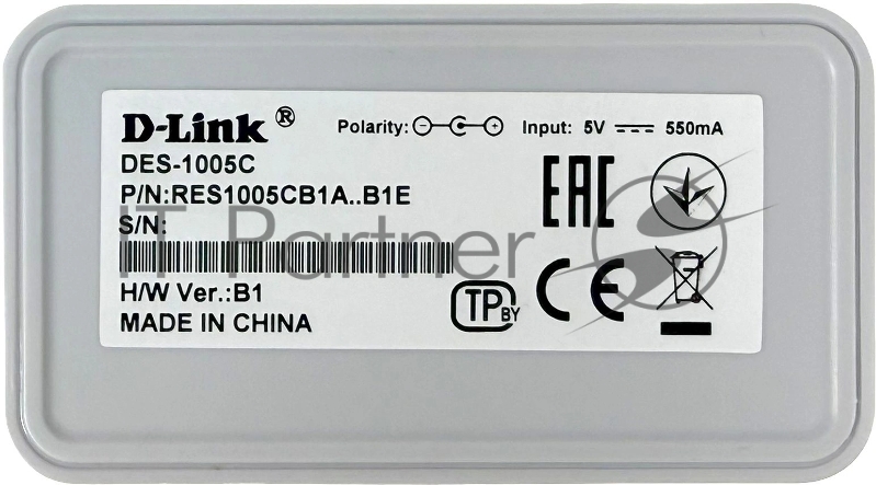Коммутатор D-Link DES-1005C Unmanaged Switch 5x100Base-TX, plastic case
