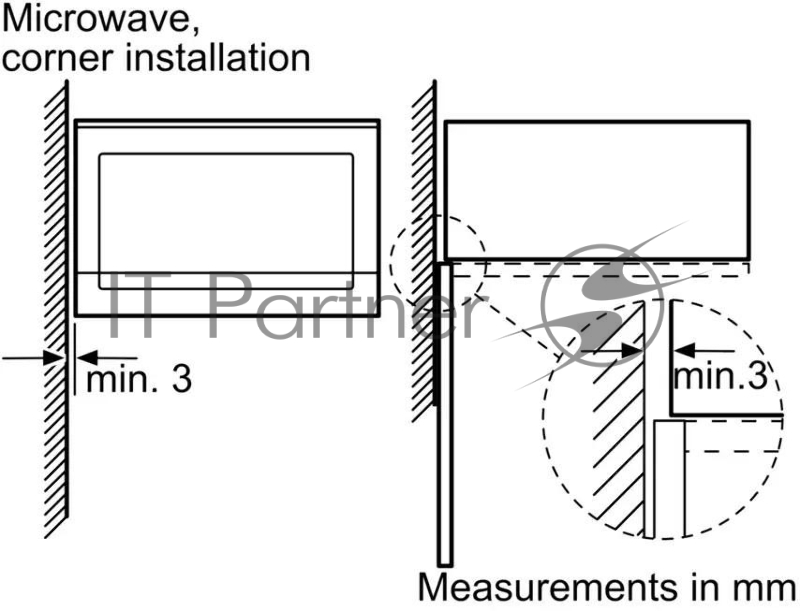 Микроволновая печь Bosch BFL524MB2 черный 20л. 800Вт (встраиваемая)