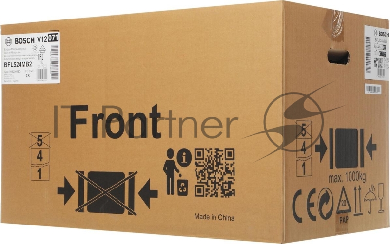 Микроволновая печь Bosch BFL524MB2 черный 20л. 800Вт (встраиваемая)