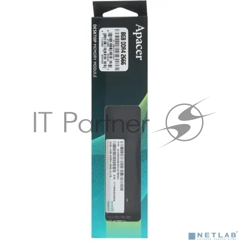 Оперативная память Apacer, DDR4, 8GB (1x8GB), 2666MHz, CL19, DIMM
