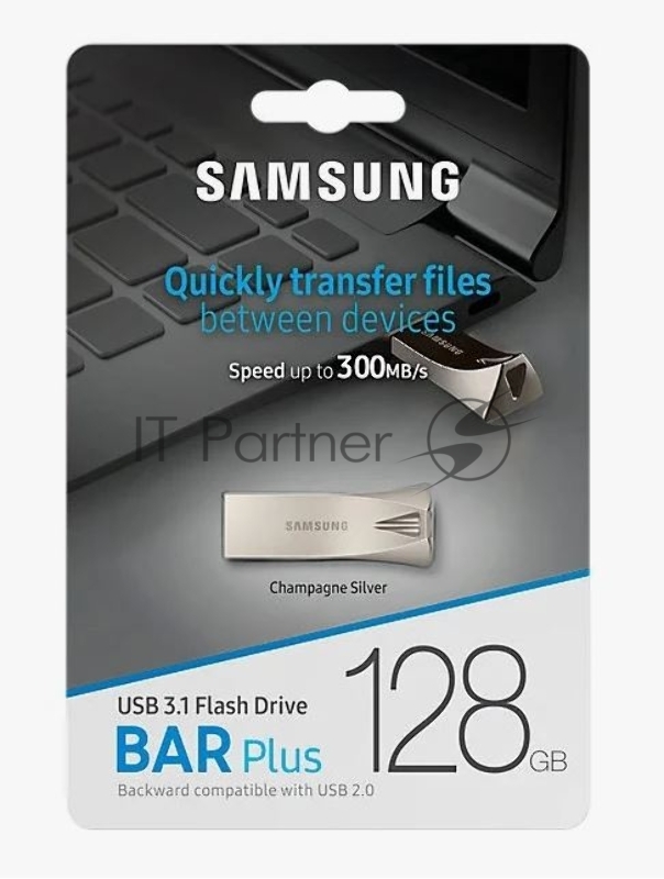 Флешка USB Samsung BAR Plus 128Gb USB Drive USB 3.1 (up to 300Mb/s) (MUF-128BE3)