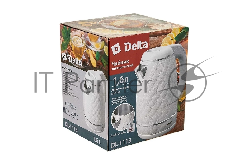 Чайник электрический DELTA DL-1113 белый