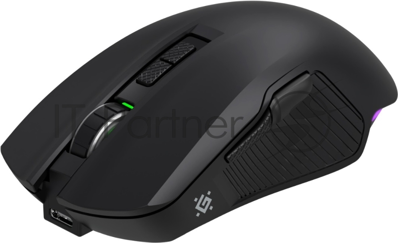 Мышь беспроводная Defender Bluetooth/2.4G/пров игровая 7кн. 7200dpi RGB черн. Whisper GM-209 52209