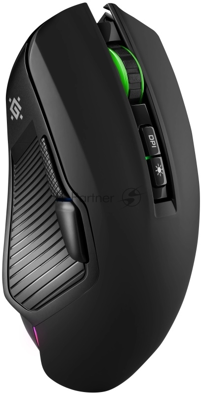 Мышь беспроводная Defender Bluetooth/2.4G/пров игровая 7кн. 7200dpi RGB черн. Whisper GM-209 52209
