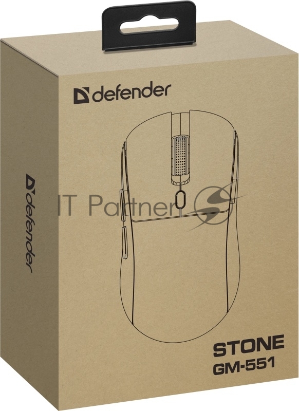 Мышь беспроводная Defender Bluetooth/2.4G/провод. игровая 6кн. 7200dpi RGB белый Stone GM-551 52554