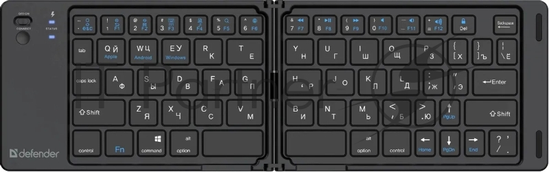 Клавиатура беспроводная Defender Bluetooth 66кн+FN складная черн./бел.кл. Enigma SB-094 45094