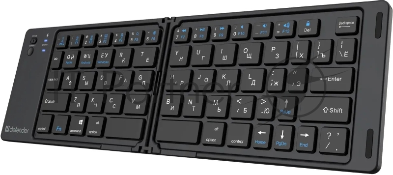Клавиатура беспроводная Defender Bluetooth 66кн+FN складная черн./бел.кл. Enigma SB-094 45094