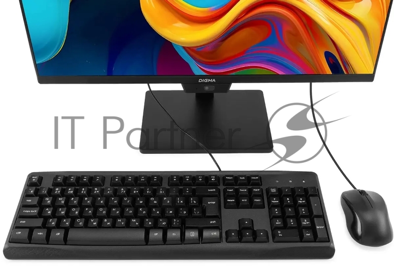 Моноблок Digma Action 23.8 Full HD N95 (1.7) 8Gb SSD256Gb UHDG CR Windows 11 Pro GbitEth WiFi BT 60W клавиатура мышь Cam черный 1920x1080