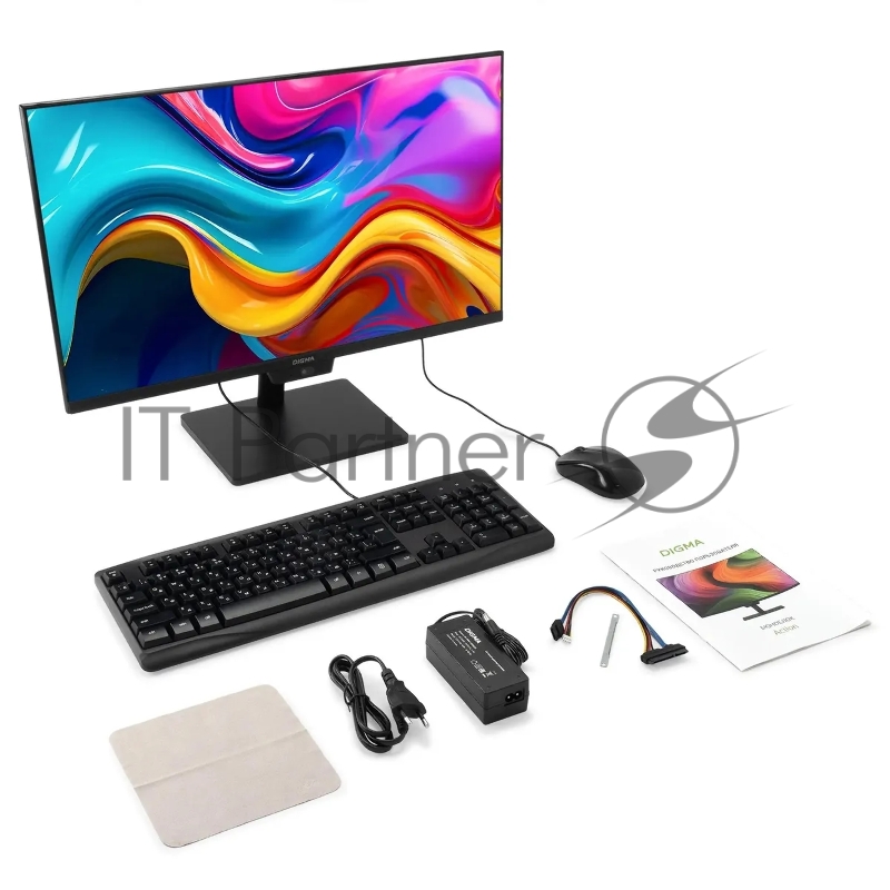 Моноблок Digma Action 23.8 Full HD N95 (1.7) 8Gb SSD256Gb UHDG CR Windows 11 Pro GbitEth WiFi BT 60W клавиатура мышь Cam черный 1920x1080