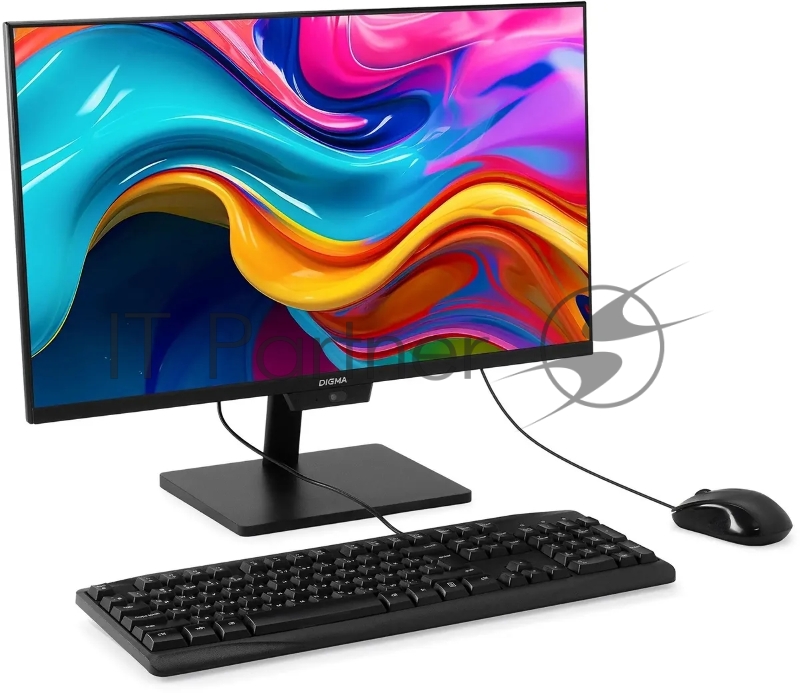 Моноблок Digma Action 23.8 Full HD N95 (1.7) 8Gb SSD256Gb UHDG CR Windows 11 Pro GbitEth WiFi BT 60W клавиатура мышь Cam черный 1920x1080