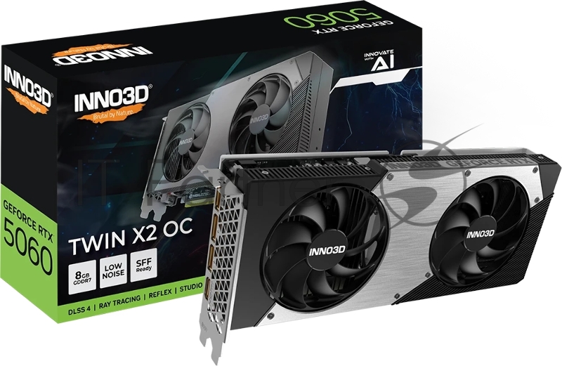 Видеокарта INNO3D RTX 5060 Twin X2 OC RTX5060, HDMI, DP*3, 8G,D7