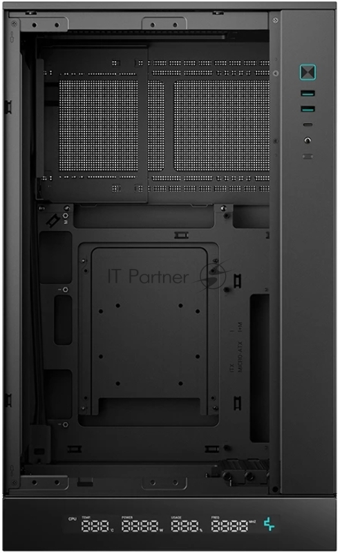 корпус Deepcool CH270 DIGITAL без БП, черный, MICRO ATX/MINI-ITX