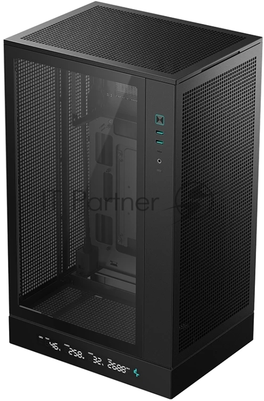 корпус Deepcool CH270 DIGITAL без БП, черный, MICRO ATX/MINI-ITX