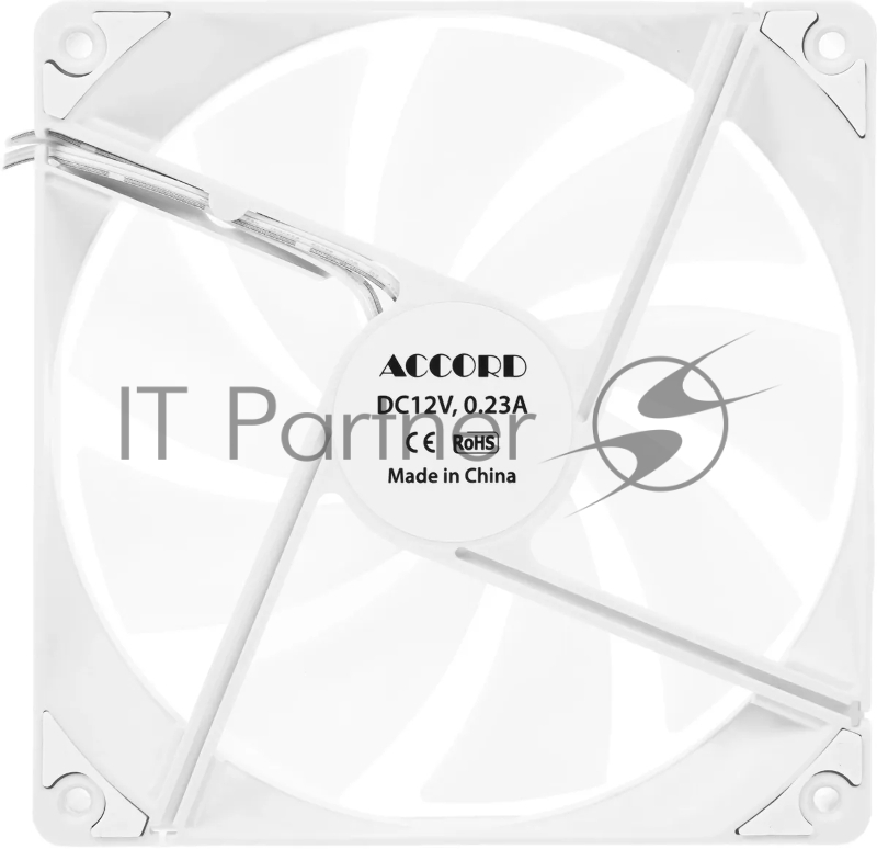 Вентилятор для корпуса Accord ACC-C14 ARGB 140х140x25 белый 3-pin 26дБ (ACC-C14 ARGB WHITE) brown box