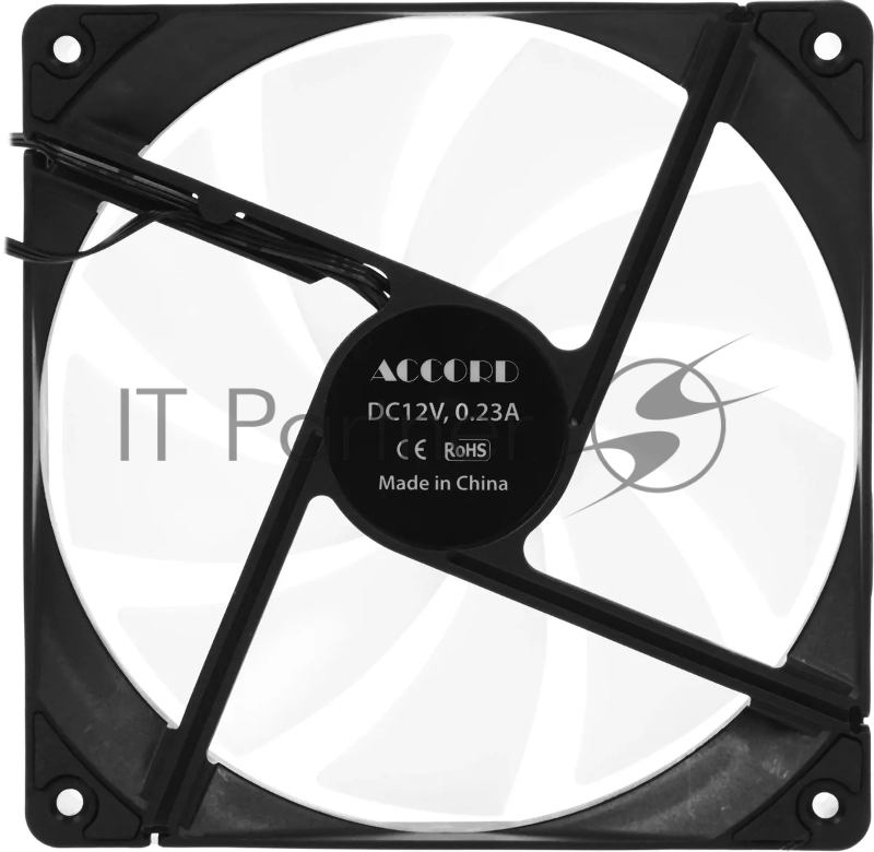 Вентилятор для корпуса Accord ACC-C14 ARGB 140х140x25 черный 3-pin 26дБ (ACC-C14 ARGB BLACK) brown box