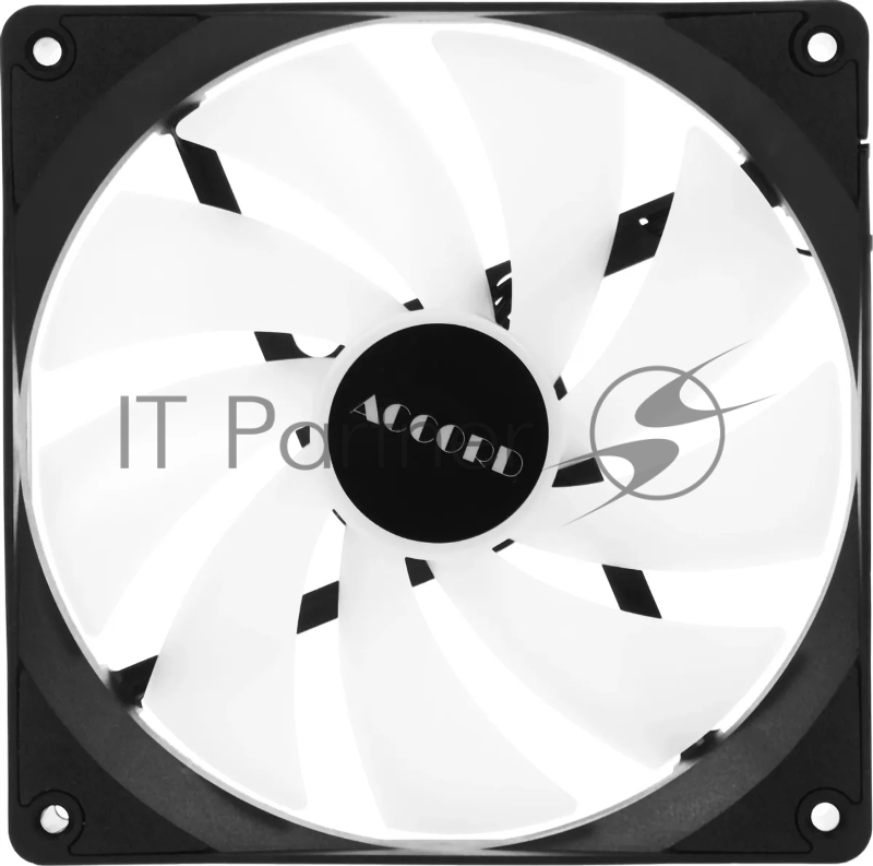 Вентилятор для корпуса Accord ACC-C14 ARGB 140х140x25 черный 3-pin 26дБ (ACC-C14 ARGB BLACK) brown box
