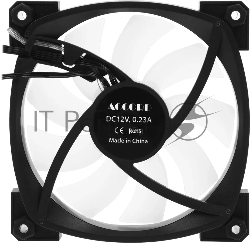 Вентилятор для корпуса Accord ACC-U12 ARGB 120х120x25 черный 4-pin 27дБ (ACC-U12 ARGB BLACK) brown box