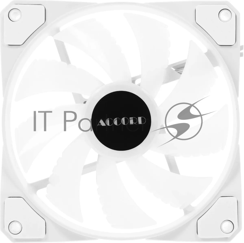 Вентилятор для корпуса Accord ACC-XF12 ARGB 120х120x25 белый 3-pin 23.7дБ (ACC-XF12 ARGB WHITE) brown box