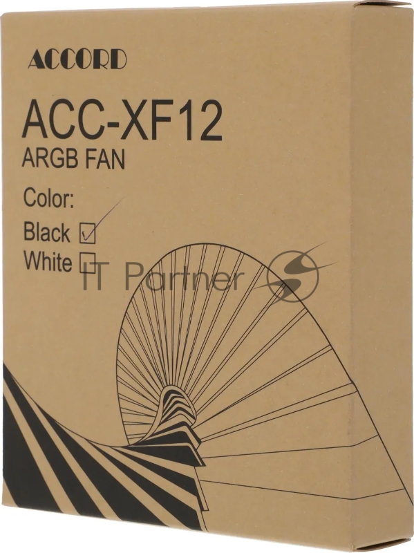 Вентилятор для корпуса Accord ACC-XF12 ARGB 120х120x25 черный 3-pin 23.7дБ (ACC-XF12 ARGB BLACK) brown box